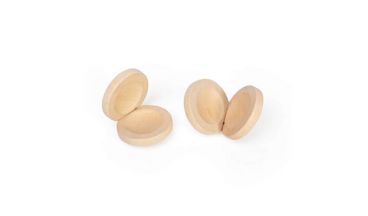 Bigjigs Toys Natural Castanet 4 Pack - 12 Months +