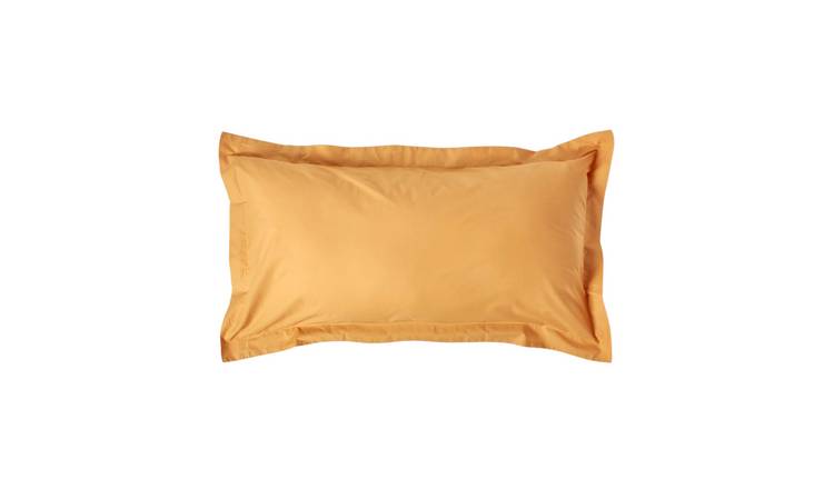 Homescapes Egyptian Cotton Oxford King Size Pillowcase - Mustard Yellow