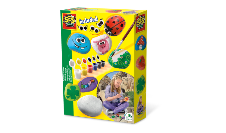 SES Creative Natural Stone and Rock Painting Craft Set