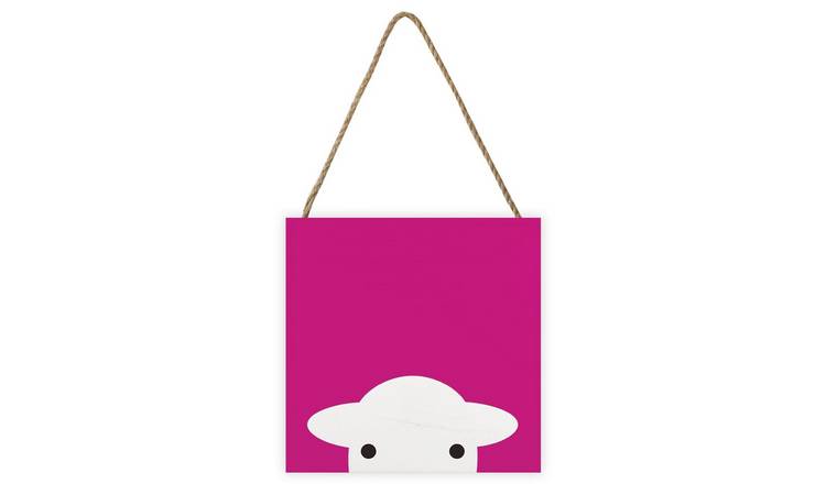 Herdy Peep Wood Plaque - Pink