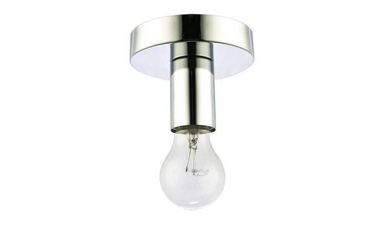 Happy Homewares Polished Chrome or for Industrial Bulbs Ceiling Light - 12cm
