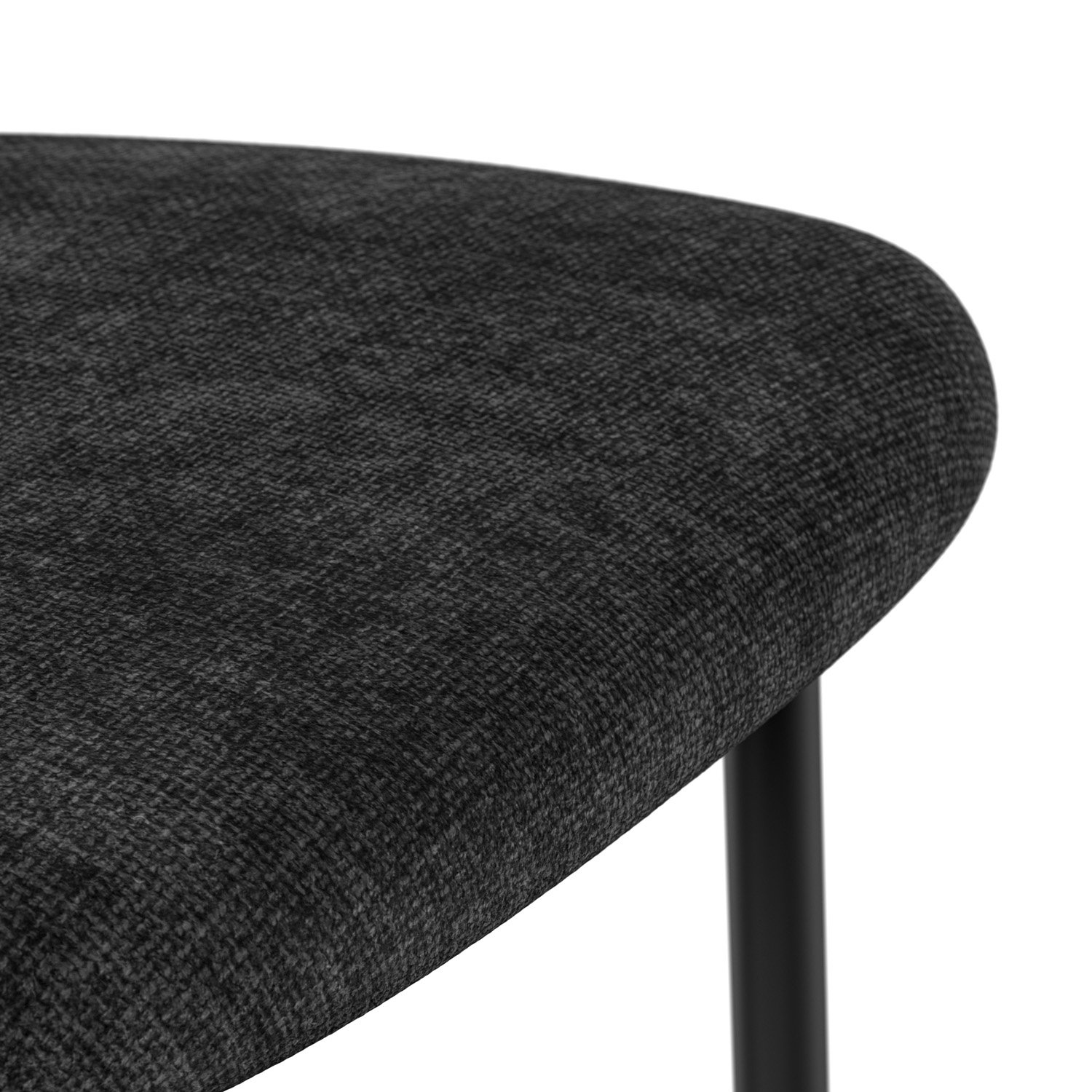 Furniture Online Arlo Myla Walnut Top w Wal Legs Dining Table & 6 Black Chairs - Image 5
