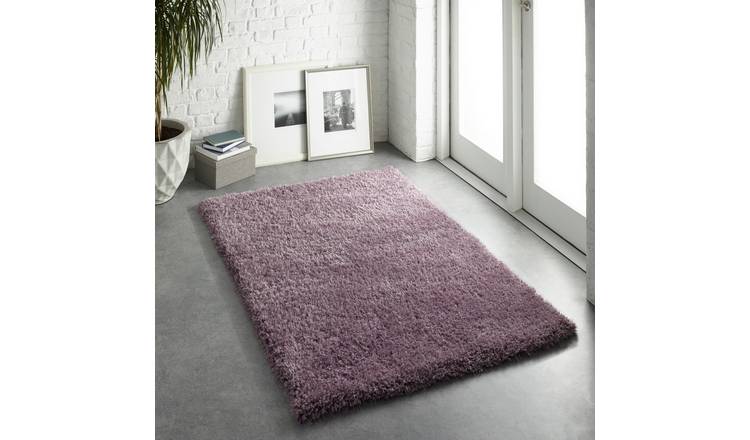 Mega Flooring Purple Shaggy Plain Runner - 67 x 200cm
