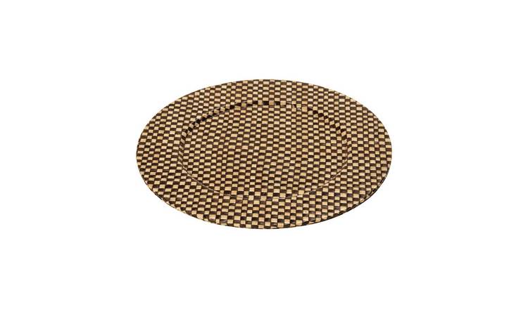 Orsina Pandanus Charger Plate - Black And Natural