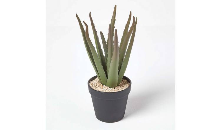 Homescapes UV Treated Polyfoam Artificial Aloe Vera Plant - Green