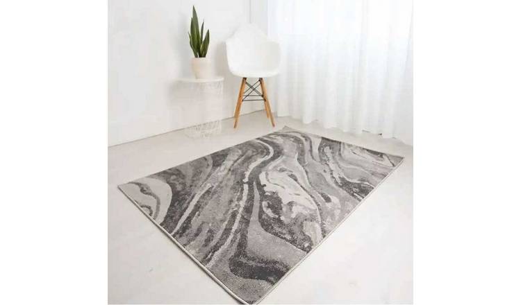 Mega Flooring Grey Modern Abstract Rug - 160 x 230cm