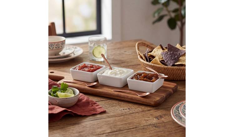 Orsina Dela Set Of 3 Anti Pasti Serving Dishes – White