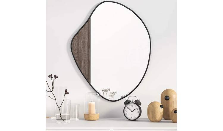 Walplus Glass Wall Mirror - Black - 60 x 50 cm