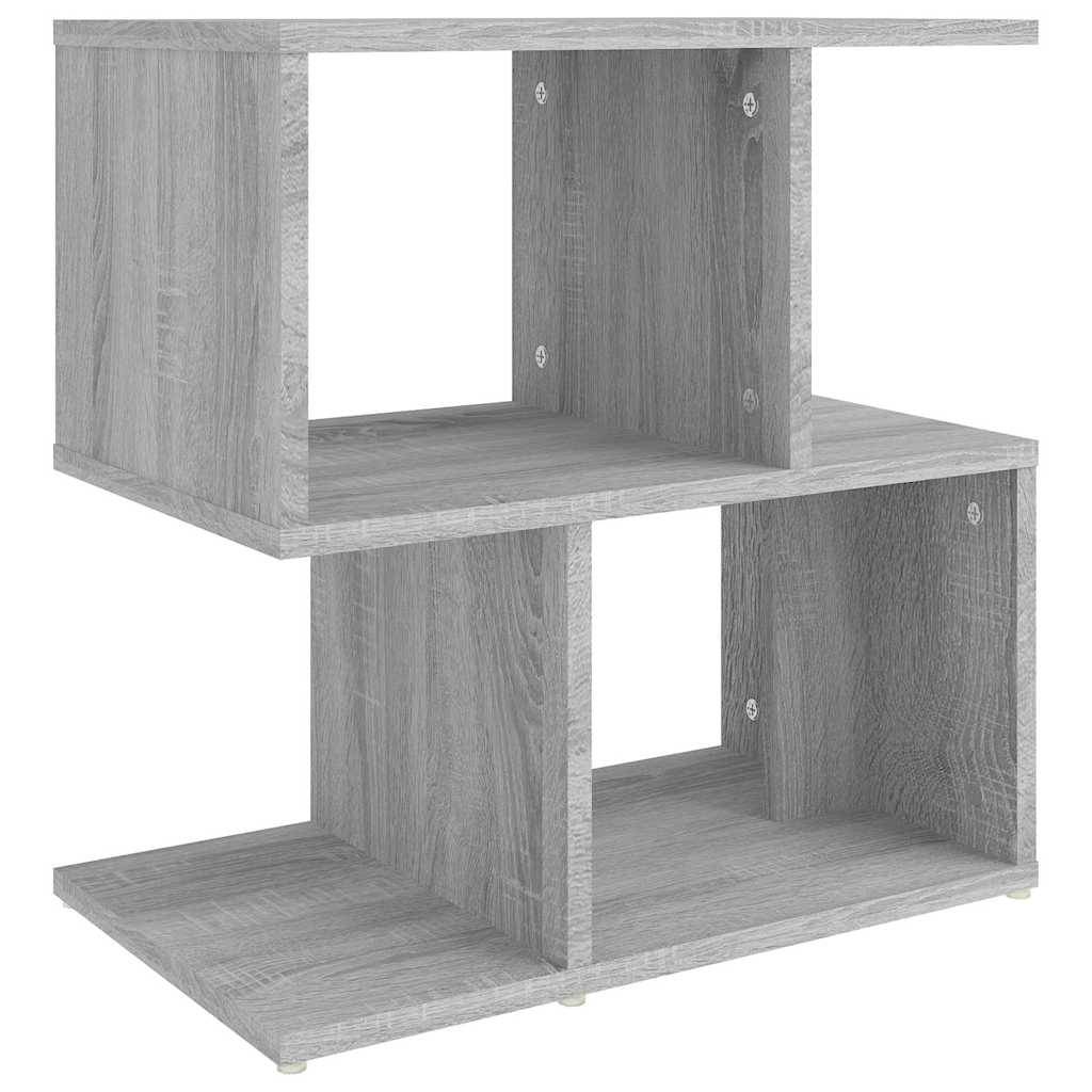 Walplus Engineered Wood Bedside Cabinet - Grey and Oak - 50 x 30 x 51.5 cm - Image 2