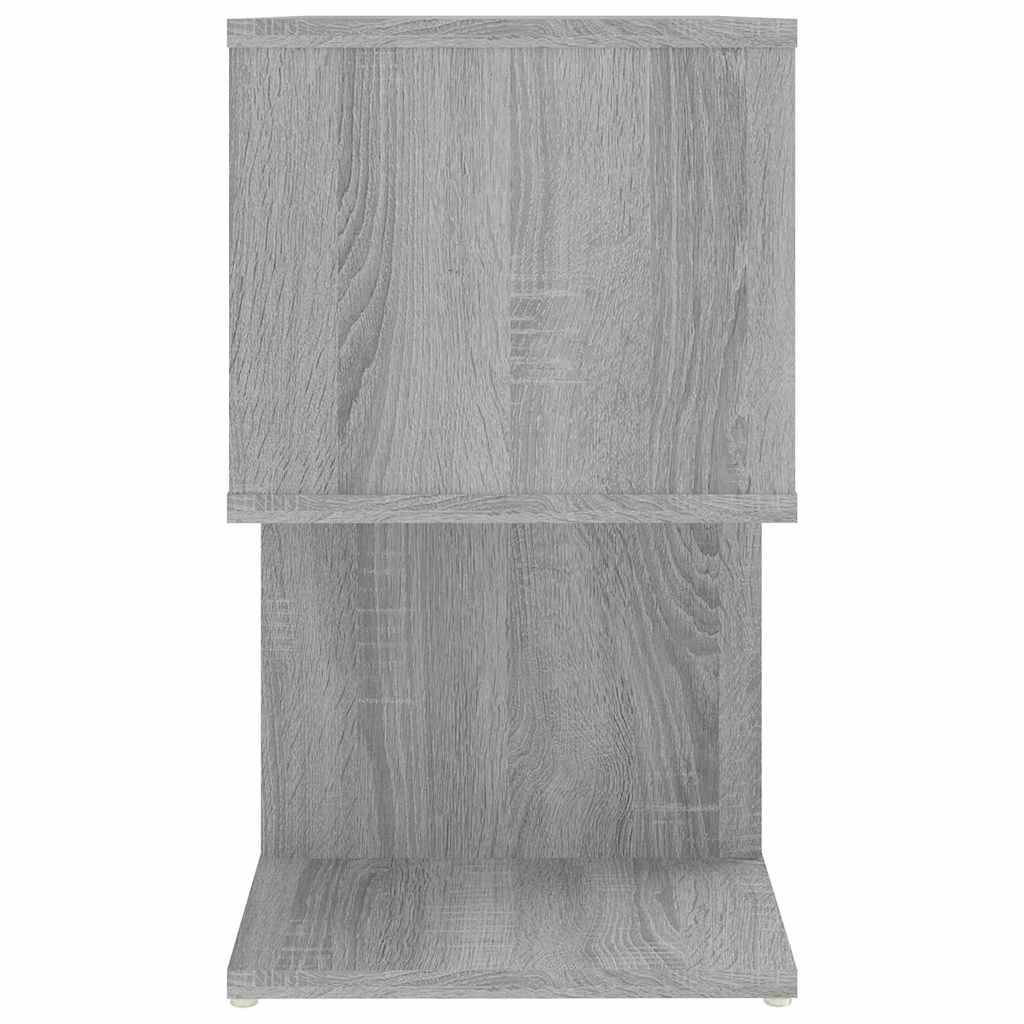 Walplus Engineered Wood Bedside Cabinet - Grey and Oak - 50 x 30 x 51.5 cm - Image 5