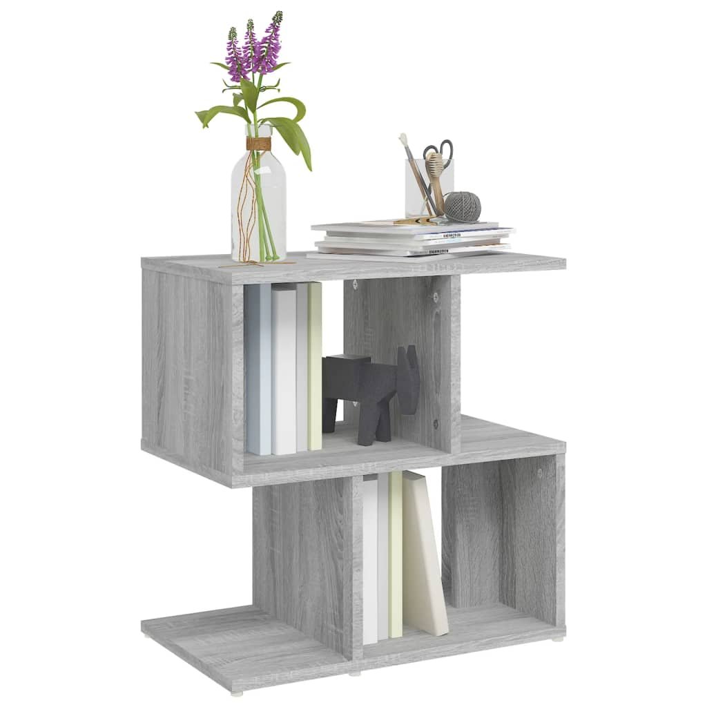 Walplus Engineered Wood Bedside Cabinet - Grey and Oak - 50 x 30 x 51.5 cm - Image 6