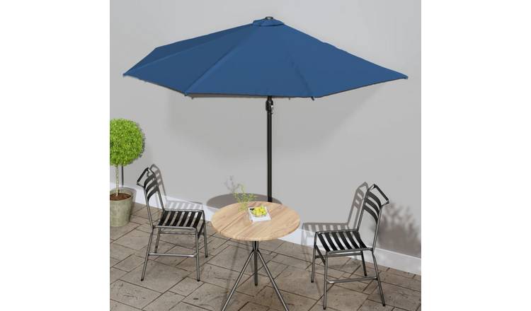 Walplus Garden Parasol - Blue - 300 x 155 x 223 cm