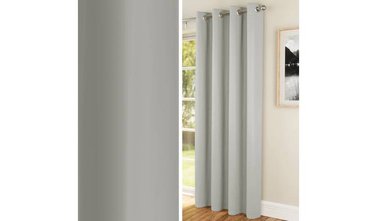Enhanced Living Nightfall Eyelet Single Door Curtain - 168 x 214cm - Grey