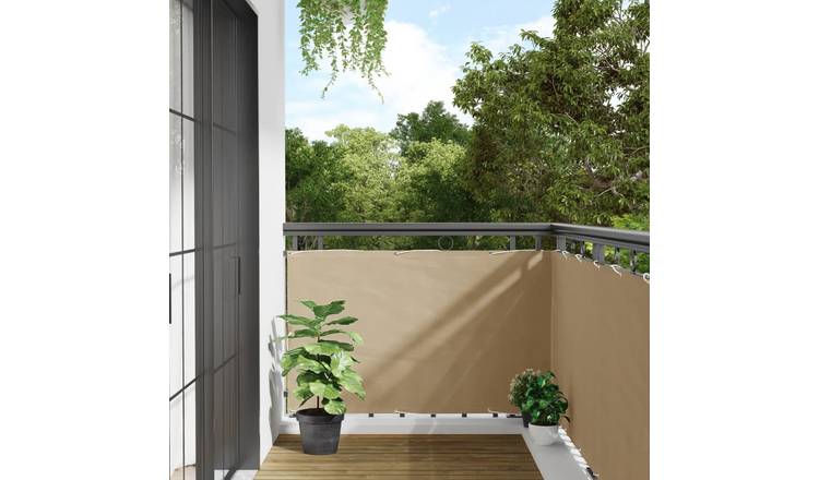Walplus Polyester Oxford Balcony Screen - Beige - 90 x 600 cm