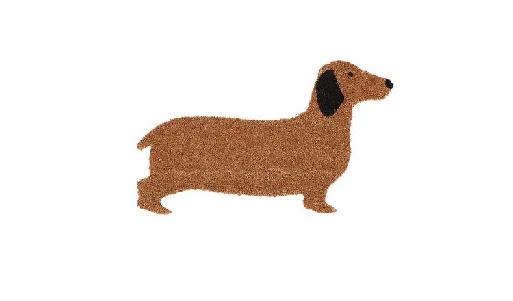Homescapes Dog Shaped Non-Slip Coir Doormat