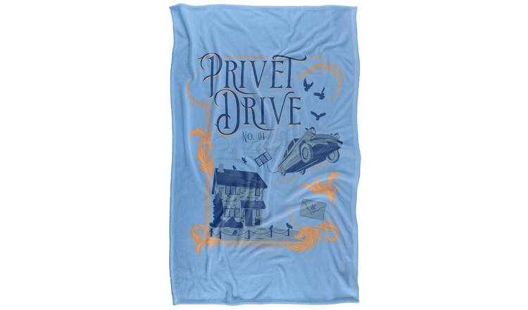 Harry Potter Privet Drive Supersoft Blue Blanket - 147cm x 91cm