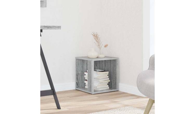 Walplus Engineered Wood Storage Cabinet - Grey and Oak - 33 x 33 x 34.5 cm