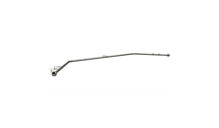 New Edge Blinds 19mm Satin Silver Ball End Eyelet Bay Pole Set - 400cm