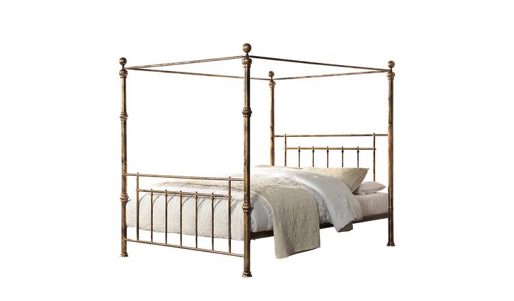 Slumberworks Welwyn Vintage Metal King Bed Frame – Brass