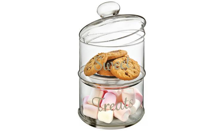 Orsina Olivia Stackable 2 Tier Glass Storage Jar