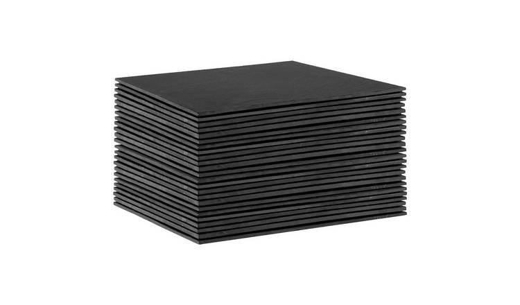 Argon Tableware Linea Square Slate Placemats - Pack of 24