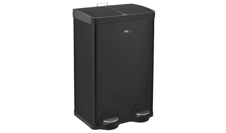 Cooks Professional 60L Dual Pedal Recycling Bin - Black