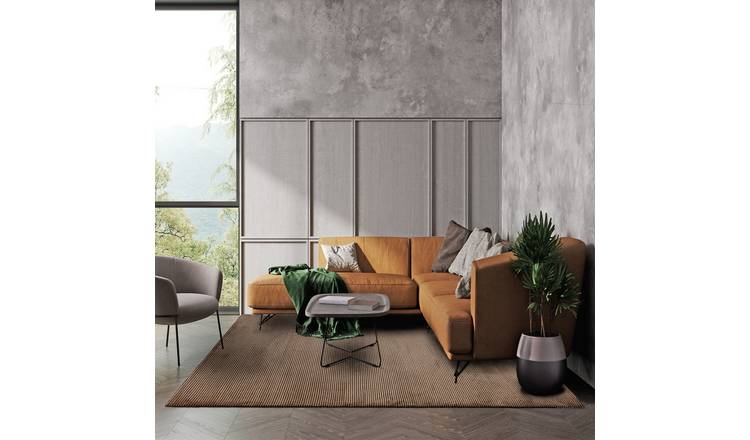 Mega Flooring Orange Modern Plain Rug - 120 x 170cm