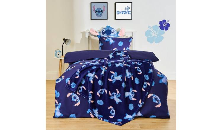 OHS Kids Stitch Cotton Blend Duvet Cover Set Blue - Single