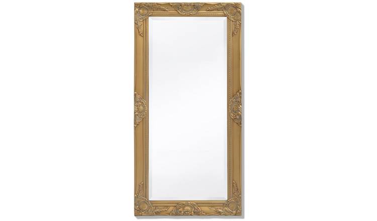 Walplus Baroque Wood Wall Mirror - Gold - 100 x 50 cm