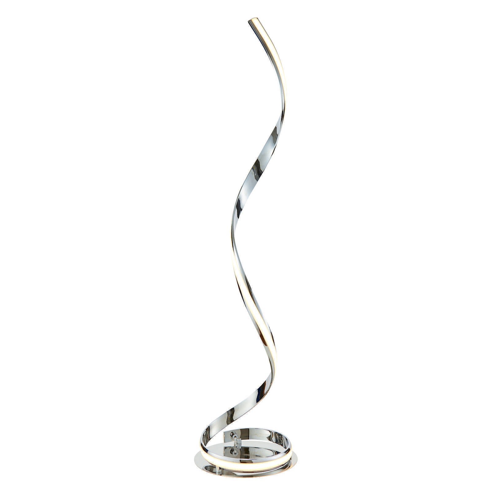 Loops Direct Aluminium Alloy and Acrylic Floor Lamp - Chrome and White - Image 1