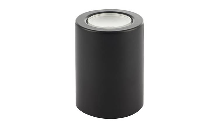 Happy Homewares Cylindrical Black LED with Minimalist Floor Lamp - 9cm