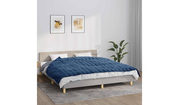 Walplus 7 kg Polyester Weighted Blanket - Blue - 155 x 220 cm