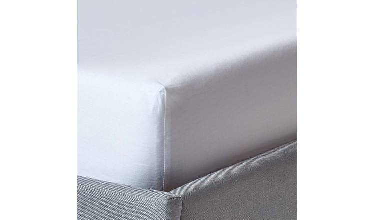 Homescapes Organic Egyptian Cotton White Fitted Sheet - Single
