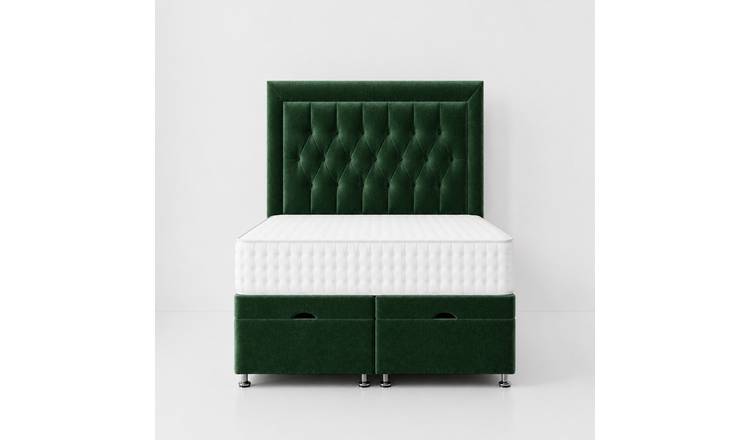 Comfy Deluxe  Cassie 4ft6 Double  End Lift Ottoman Bed Set - Green