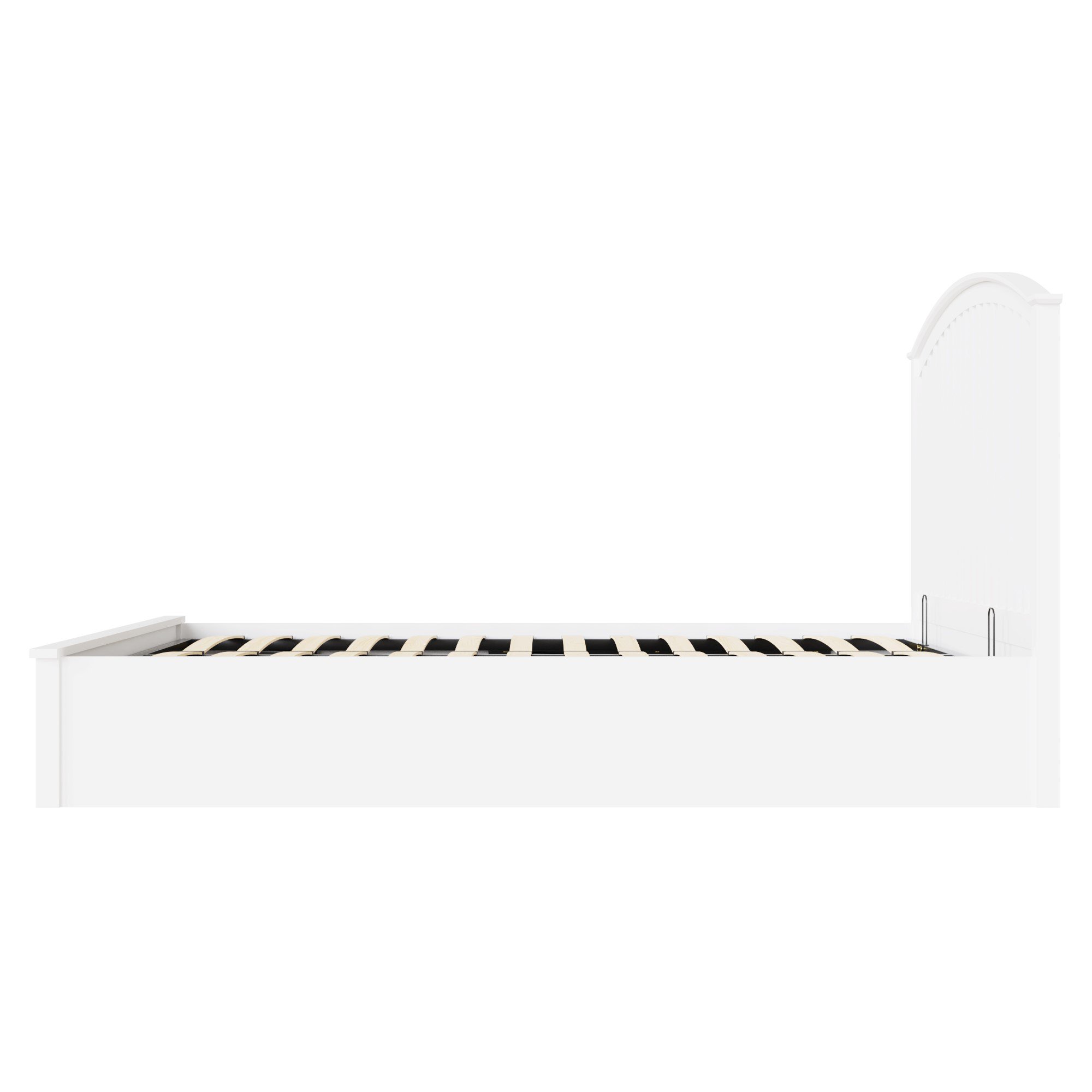 GFW Madrid Wooden King Size End Lift Ottoman Bed - White - Image 2