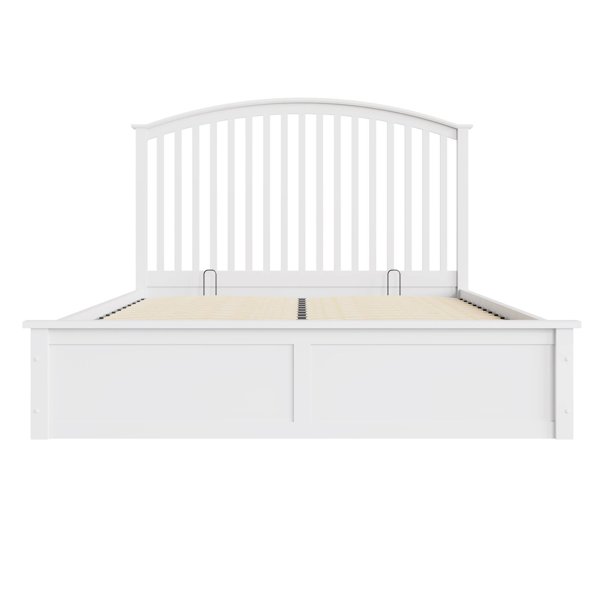 GFW Madrid Wooden King Size End Lift Ottoman Bed - White - Image 3