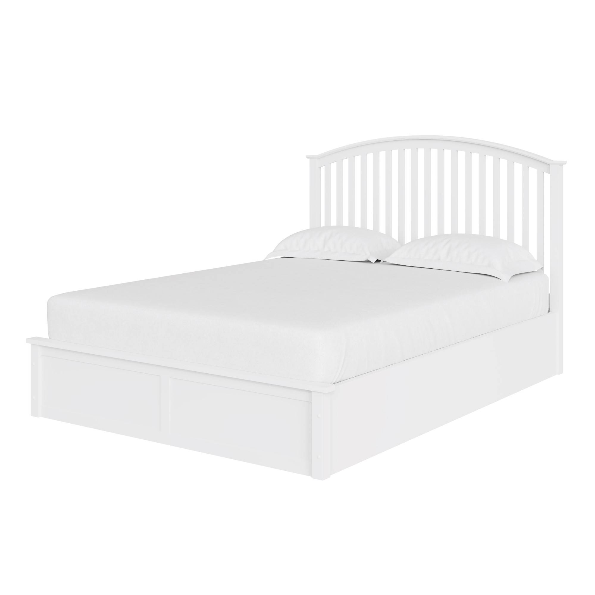 GFW Madrid Wooden King Size End Lift Ottoman Bed - White - Image 4