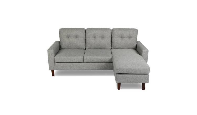 HomeGardenDirect Pisa Small Woven Fabric Chaise Sofa - Grey