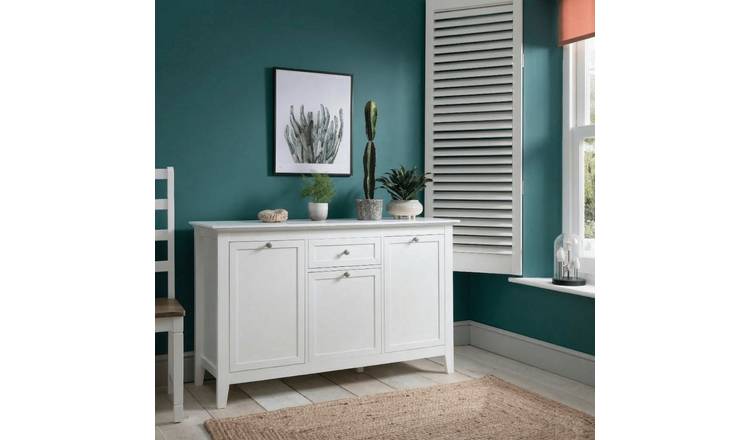 Noa & Nani Karlstad 3 Drawer Narrow Space Saving Sideboard - White