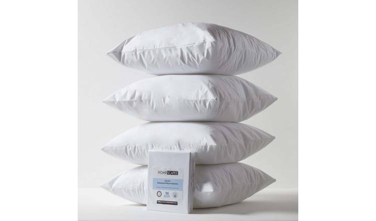 Homescapes Pack of 4 Square 60 x 60 cm Waterproof Pillow Protectors