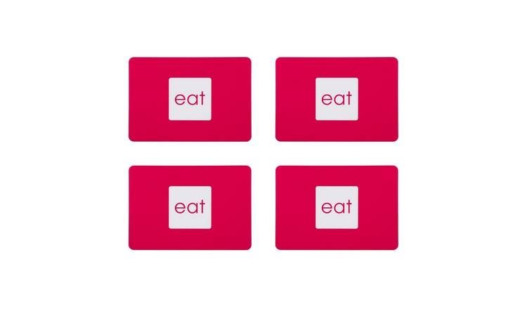 Orsina Block Colour Set Of Four Placemats - Hot Pink
