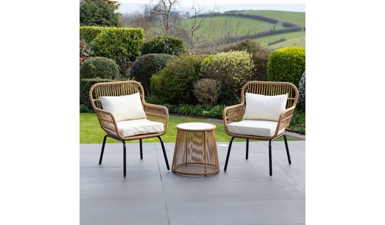 Artemis Home Carbini 3 Piece Garden Patio Bistro Set - Cream