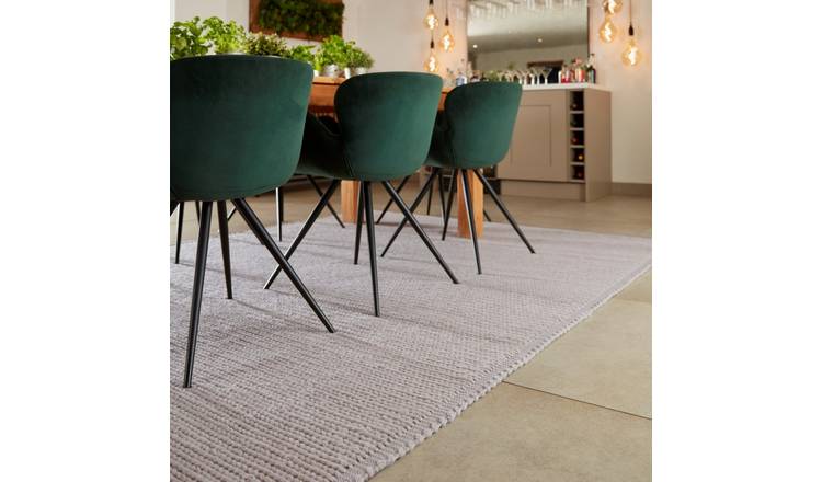 Mega Flooring Grey Modern Plain Rug - 160 x 230cm