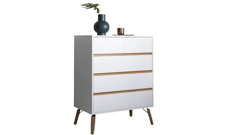 Noa & Nani Otto 5 Drawer Chest Of Drawers - White