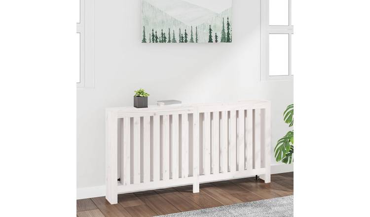 Walplus Solid Wood Radiator Cover - White - 169 x 19 x 84 cm