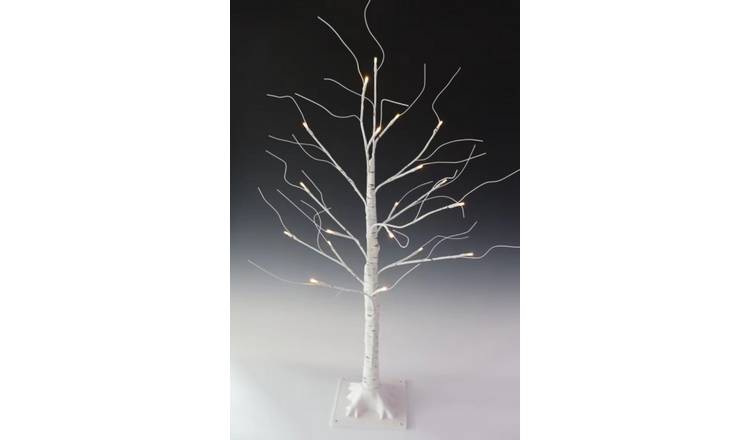NETTA 3FT Birch Tree with Battery Operated Warm White Lights