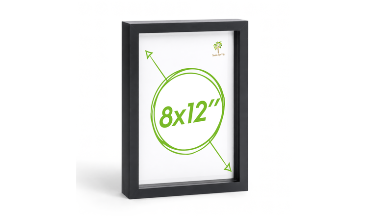 Nicola Spring 3D Box Photo Frame - 8 x 12" - Black