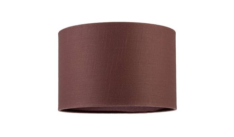 Happy Homewares Cinnamon Reddish Brown Textured Linen Fabric Lampshade - 30cm