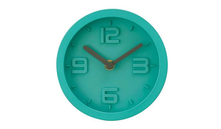 Orsina Elko 16cm Dia Embossed Effect Wall Clock - Green