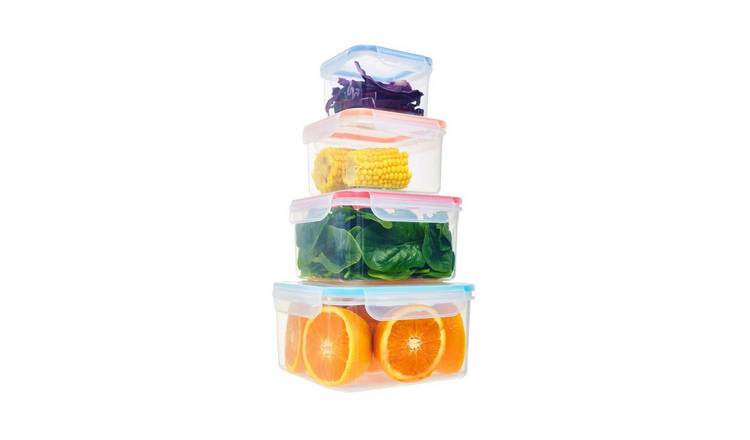 Orsina Herrela 4 Piece Square Food Containers with Airtight Lids